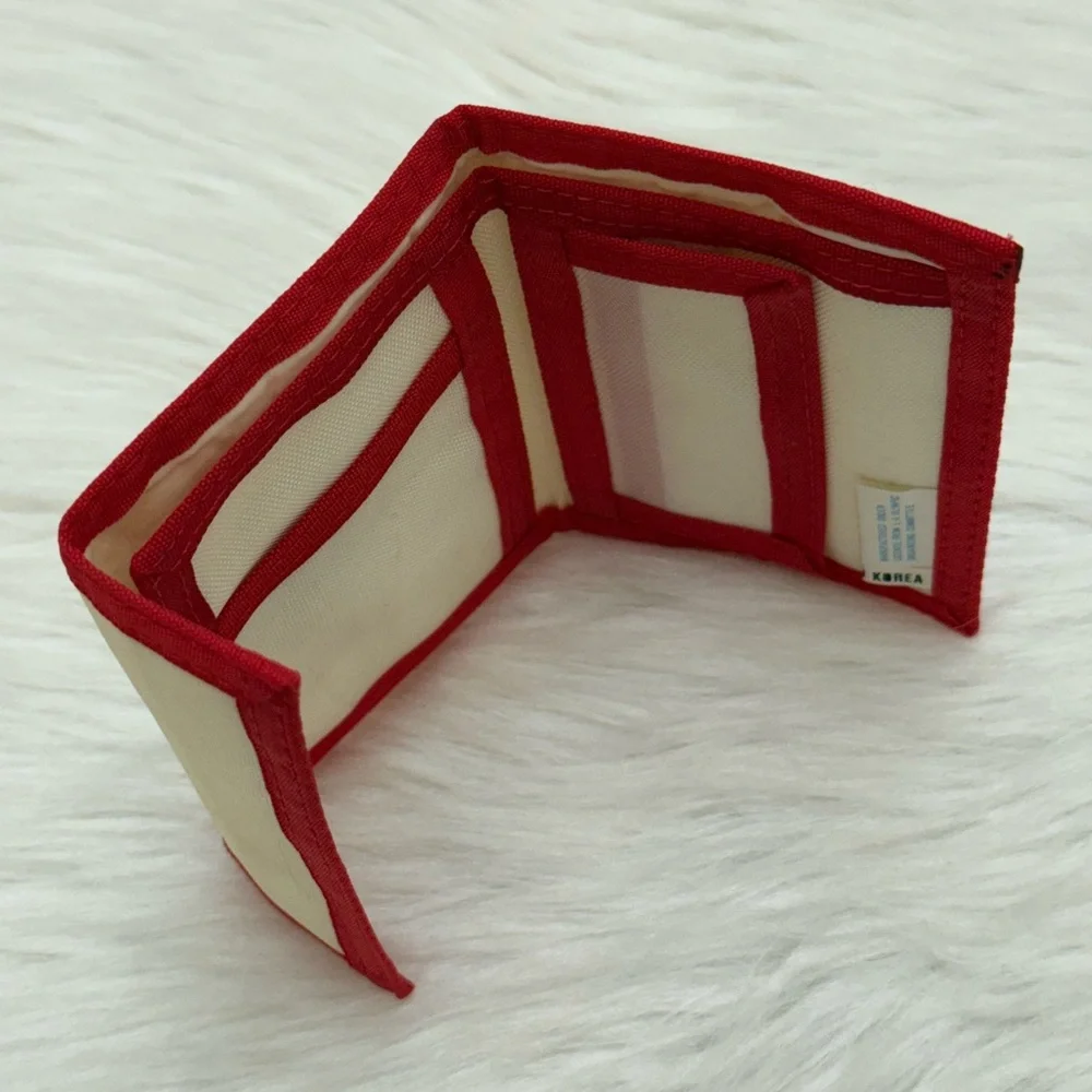 U.S. OLYMPIC COMMITTEE - RED WHITE BLUE NYLON USA TRIFOLD VELCRO WALLET